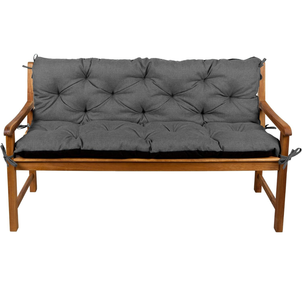 Poduszka na ławkę ogrodową LAW 180x50x50 ciemnoszara -WYPRZEDAŻ