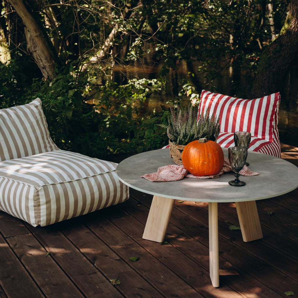 Pufa Outdoorowa w Paski 72x102x65cm