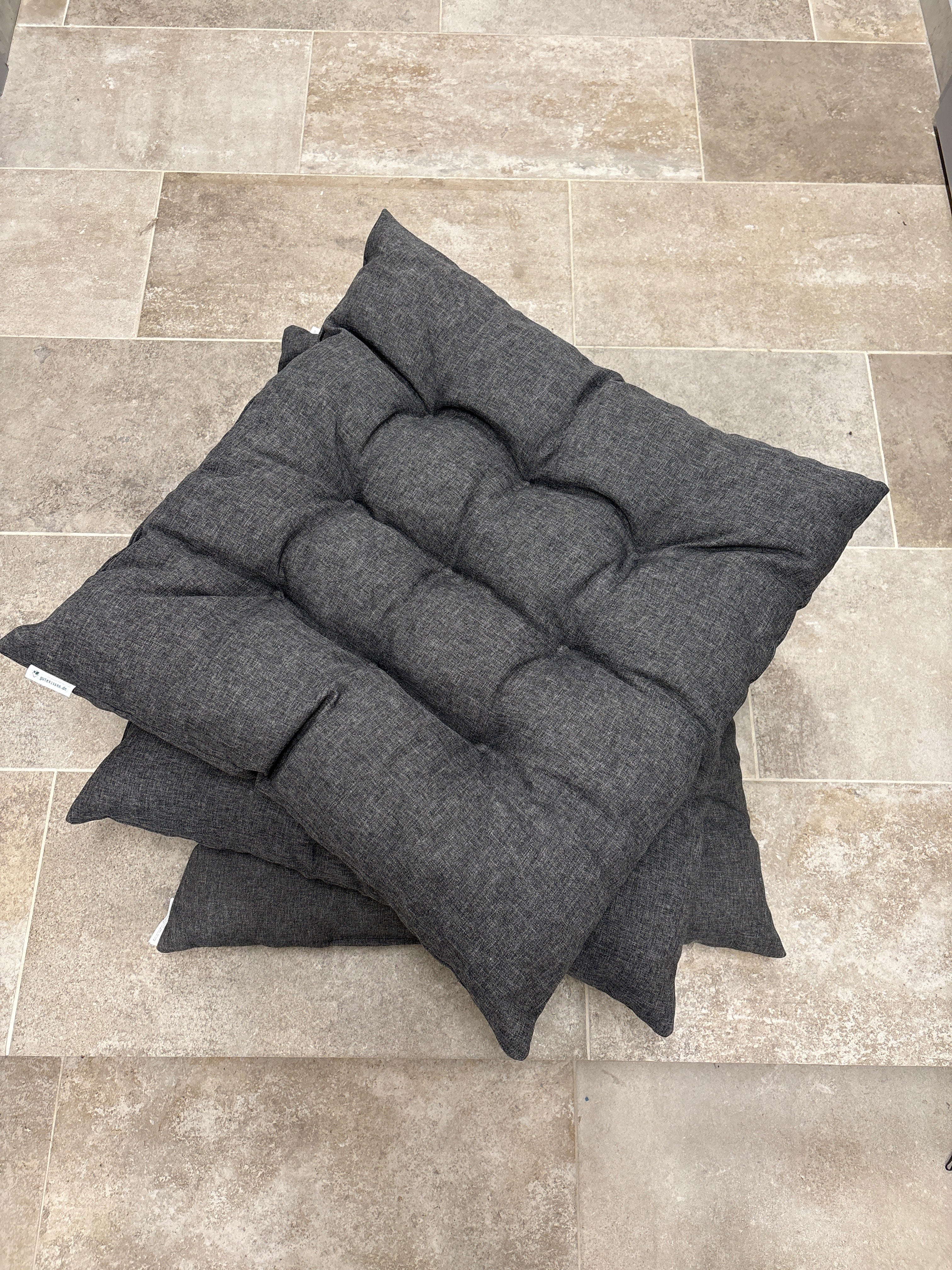 Poduszki 60x60 ciemno szare 3 sztuki -wyprzedaż