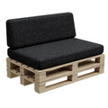 ZESTAW PFBG Siedzisko: 120 × 80 cm Oparcie: 120 × 35 cm Kolor: antracyt - WYPRZEDAŻ